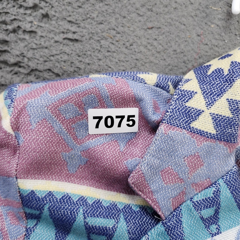 Vintage Judy Knapp Blazer Womens Medium Multicolor Southwestern Geometric Cotton - Picture 6 of 6